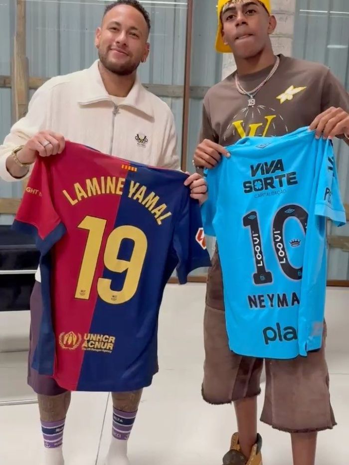 Lamine aproveitou suas férias para estreitar laços com seu grande ídolo