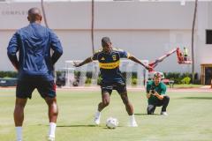 Paul Pogba com a camisa do Boca Juniors-ARG durante atividade nos Estados Unidos