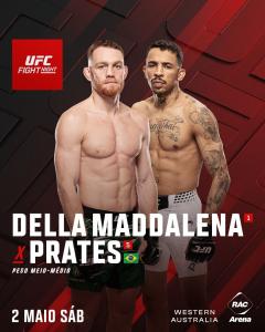 Jack Della Maddalena e Carlos Prates se enfrentarão no UFC Perth, na Austrália