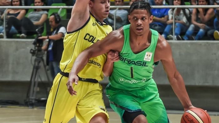 Scott Machado em ação pela Seleção Brasileira, durante jogo das Eliminatórias da Copa do Mundo de 2019
