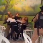 Vídeo: homem foge de abordagem e tenta fazer reféns em festa de aniversário infantil