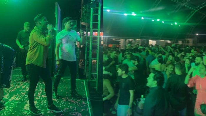 Após show sem público, dupla sertaneja volta aos palcos e se emocionam.