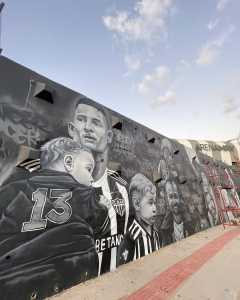 Guilherme Arana foi homenageado em mural no entorno da Arena MRV