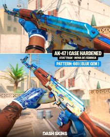 AK-47 | Case Hardened StatTrak Factory New com pattern 661