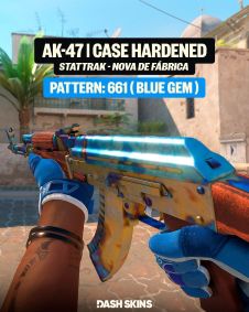 AK-47 | Case Hardened StatTrak Factory New com pattern 661