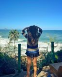 Sofia fez sua primeira aula de vôlei de praia