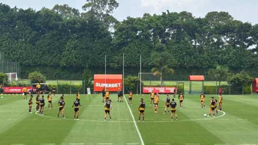 Treino do São Paulo antes de jogo pelo Brasileirão