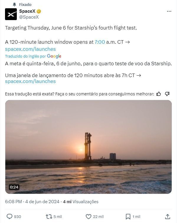 Se tudo der certo, a cápsula quando se soltar deverá alcançar a órbita terrestre e cair no Oceano Índico em pouco mais de uma hora. Se tudo der certo, a cápsula quando se soltar deverá alcançar a órbita terrestre e cair no Oceano Índico em pouco mais de uma hora.