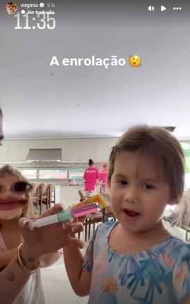Virginia mostra dificuldade para dar remédio para Maria Alice