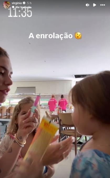 Virginia mostra dificuldade para dar remédio para Maria Alice