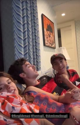Preta Gil com os sobrinhos nos EUA
