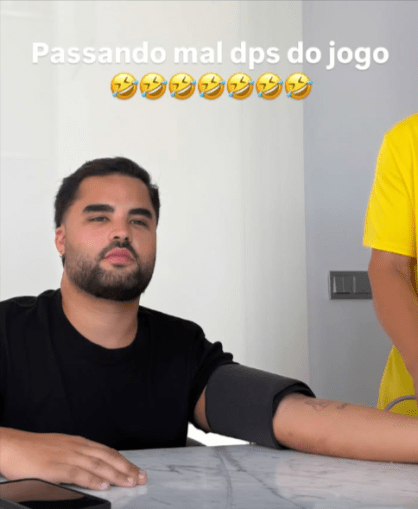 Virginia passa mal após jogo na Europa com amigos