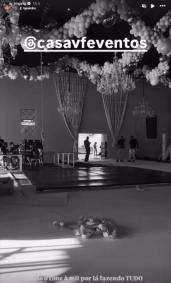 Virginia mostra bastidores de festa da filha Maria Flor
