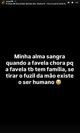 Oruam sobre Megaoperação no Rio de Janeiro