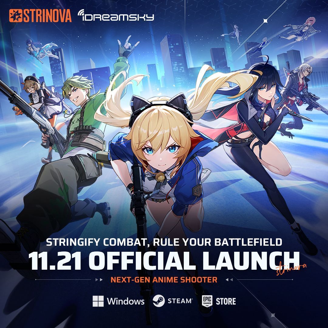 Novo shooter em estilo anime, Strinova chega oficialmente em 21 de novembro