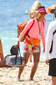 Tais Araujo, Bella Campos e Alice Wegmann gravam 'Vale Tudo' em praia do Rio