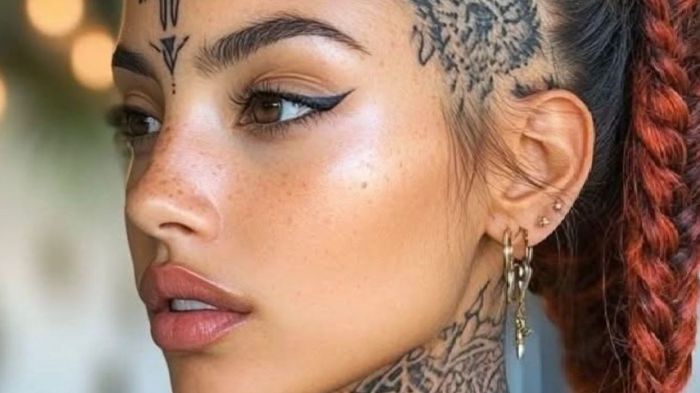 Tatuagens no rosto, pescoço e mãos a estética ousada 