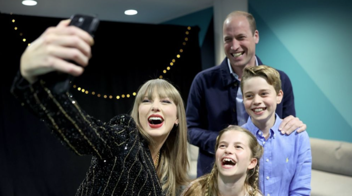 Taylor Swift, William, George e Charlotte