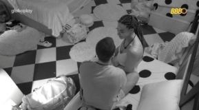 Aline e Mateus conversam durante madrugada no BBB 25