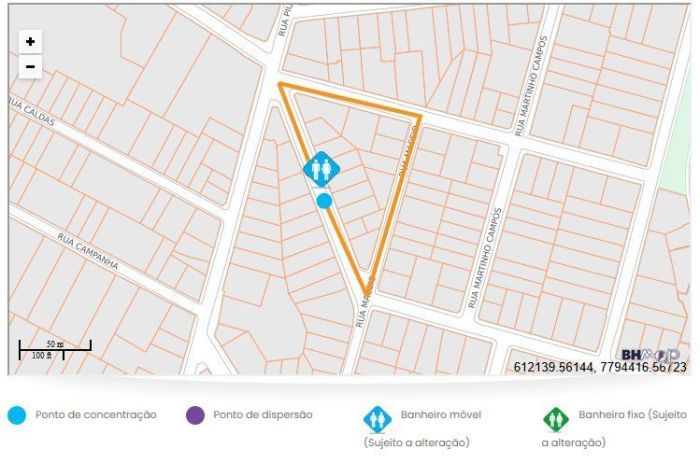 Trajeto do Bloco Jangalovê