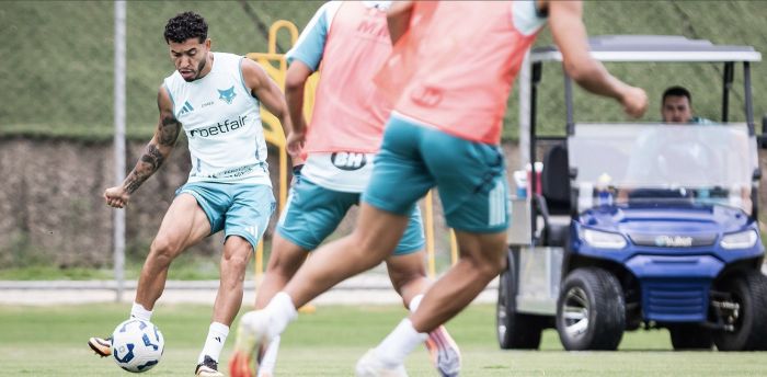 William durante treino do Cruzeiro em 8 de dezembro de 2025