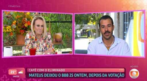 Ana Maria entrevistou Mateus Pires