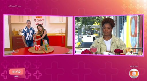 Camilla em participação no 'Mais Você'