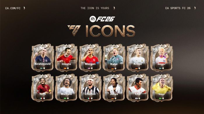 Cartas da nova classe de Ídolos do EA FC 26