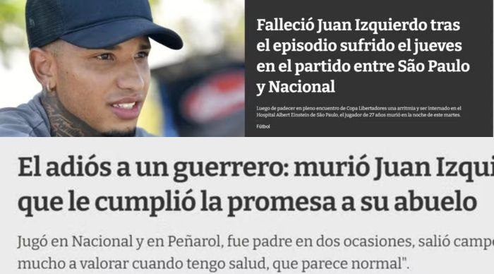 Jornal El Pais repercute morte de Izquierdo, do Nacional-URU