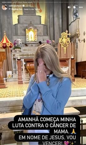 Val Marchiori foi diagnosticada com câncer de mama