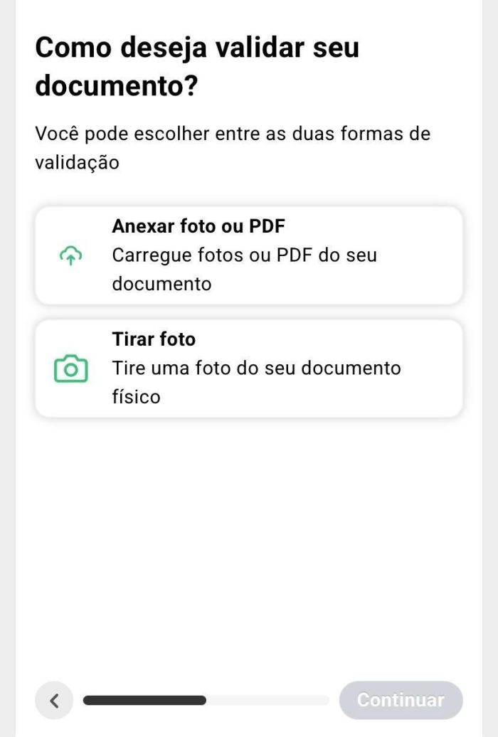 Validação documento na KTO