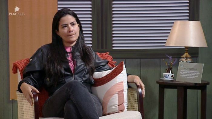 Vanessa Carvalho durante a dinâmica de apontamento 