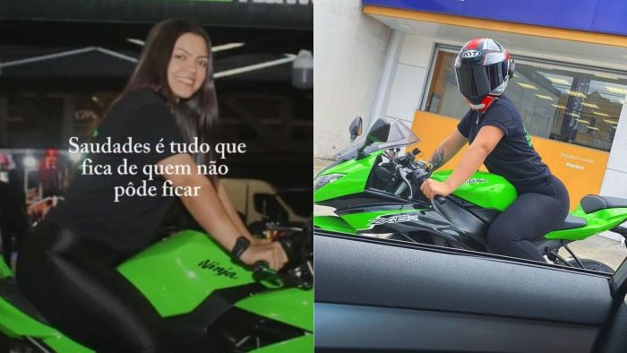 Vendedora de motos de luxo morre após bater Kawasaki em traseira de carro na BR-116 Vendedora de motos de luxo morre após bater Kawasaki em traseira de carro na BR-116