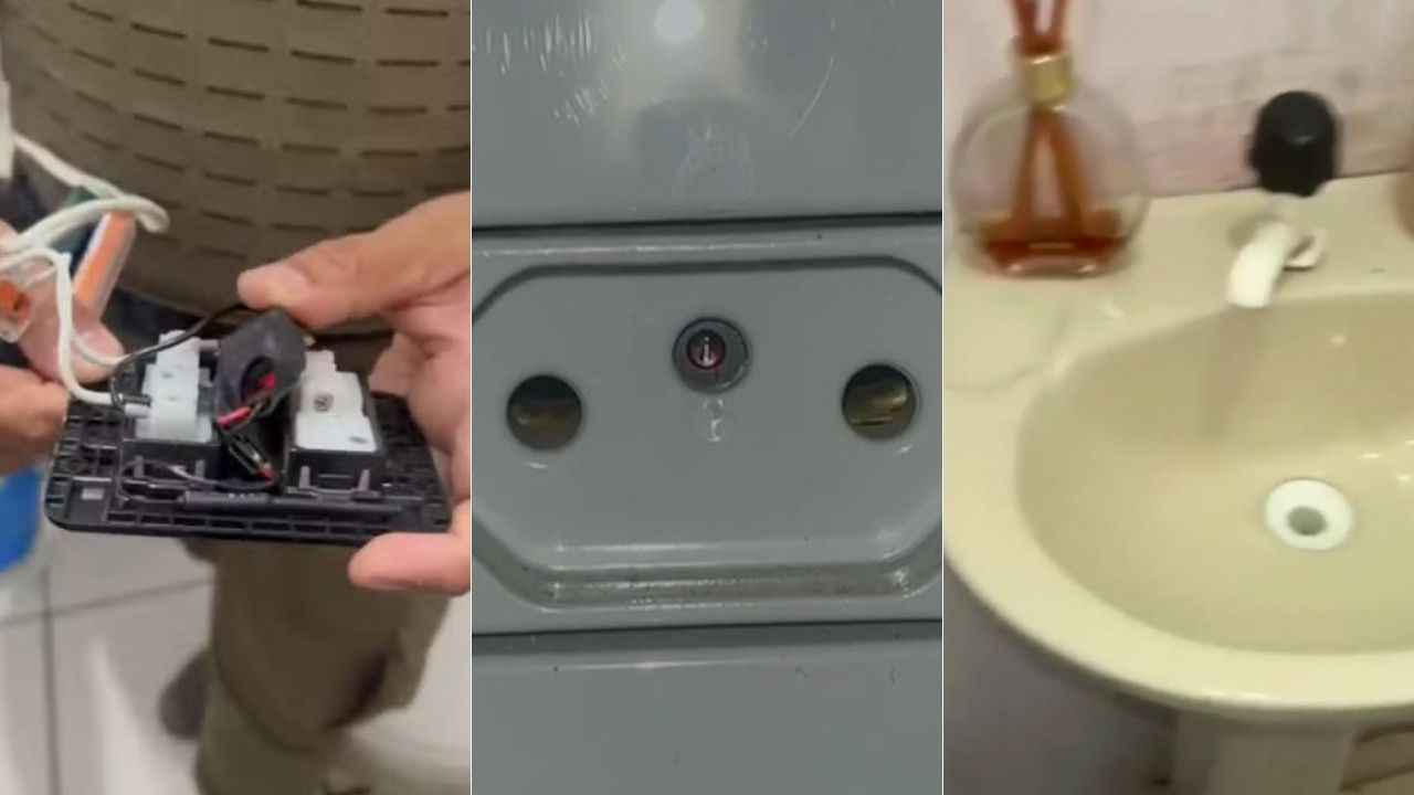 Vídeo: funcionária encontra câmera escondida em tomada de banheiro de empresa em SC