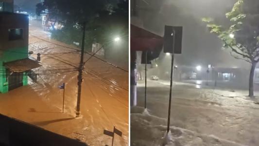Vídeos mostram alagamentos no Barreiro em meio à chuva intensa em BH
