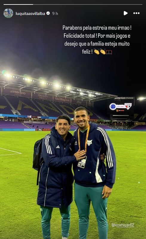 Villalba fez publicação pouco após o final do jogo