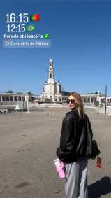 Virginia Fonseca visita o Santuário de Fátima