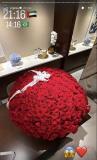 Virginia recebeu flores em Dubai