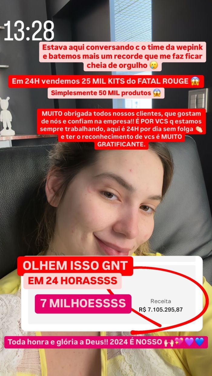 Virginia fatura mais de R$ 7 milhões em 24 horas Virginia fatura mais de R$ 7 milhões em 24 horas