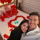 Famosos reproduzem foto de Vini Jr. e Virginia