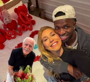 Famosos reproduzem foto de Vini Jr. e Virginia