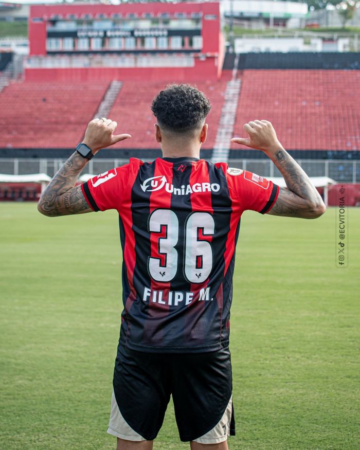 Felipe Machado usa a camisa 36 no Vitória