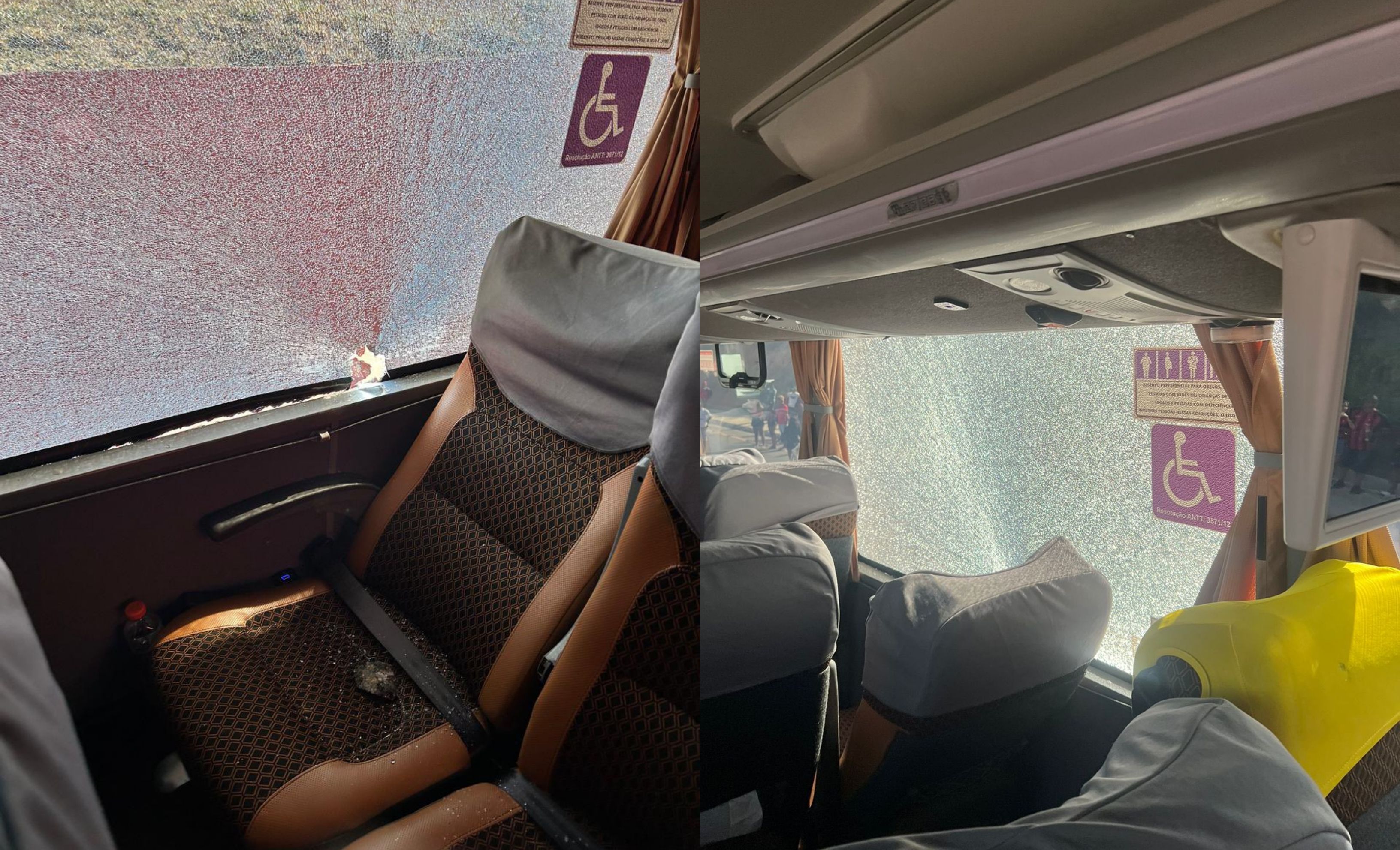 Ônibus do Corinthians é apedrejado antes de jogo contra o Vitória
