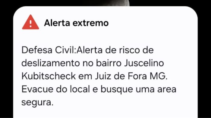 Volta a chover em Juiz de Fora, e Defesa Civil emite alerta de deslizamentos