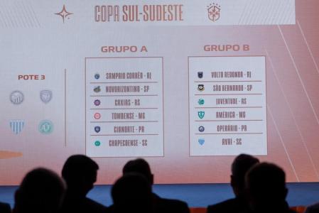 CBF divulga tabela da Copa Sul Sudeste