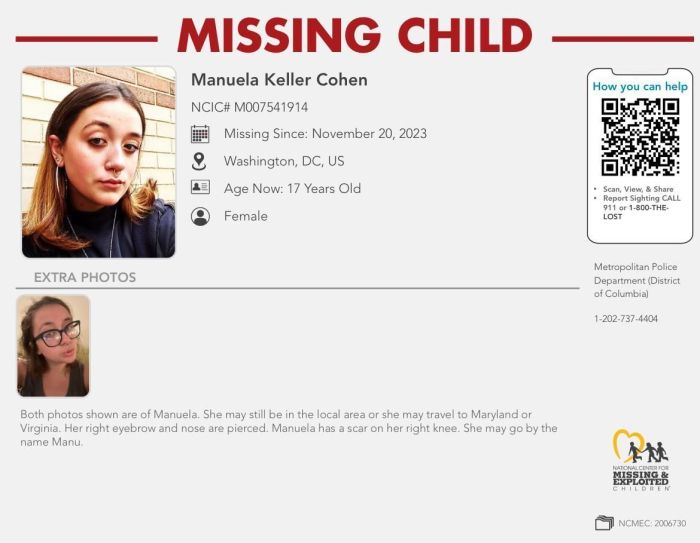 Polícia divulgou cartaz de desaparecimento desde o dia 20 de novembro 