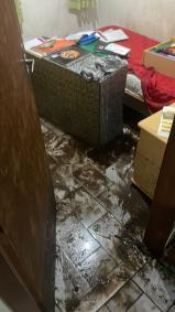 Família teve casa destruída após forte chuva