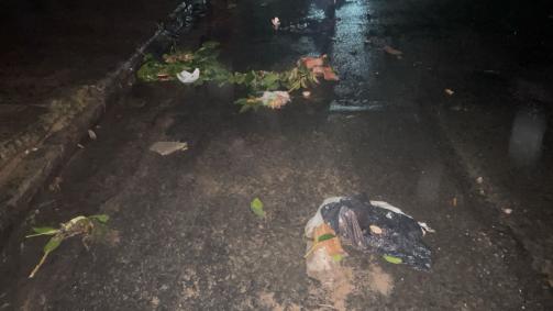 lixo e lama na avenida prudente de morais em belo horizonte