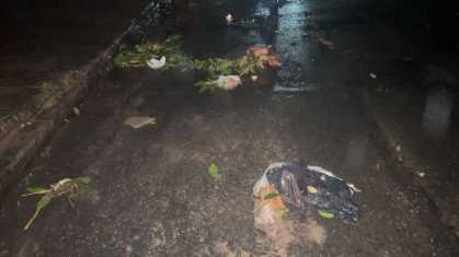 lixo e lama na avenida prudente de morais em belo horizonte