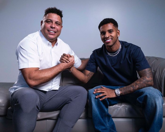 Ronaldo (esq), gestor do Cruzeiro e dono da Octagon Latam, e Rodrygo (dir), do Real Madrid